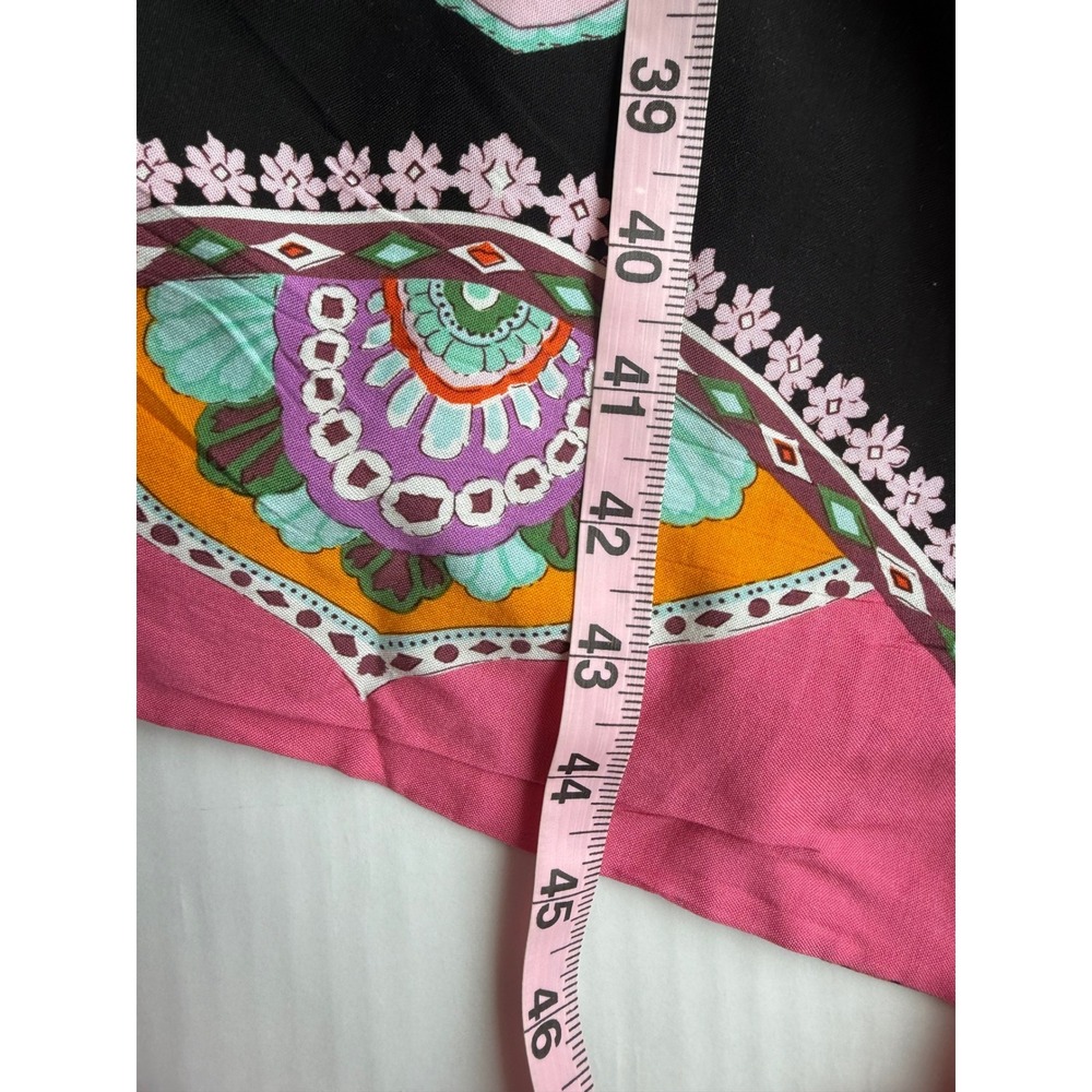 Rachel Zoe Reversible Pink Black Boho Paisley Floral Kimono 2X - Picture 6 of 8